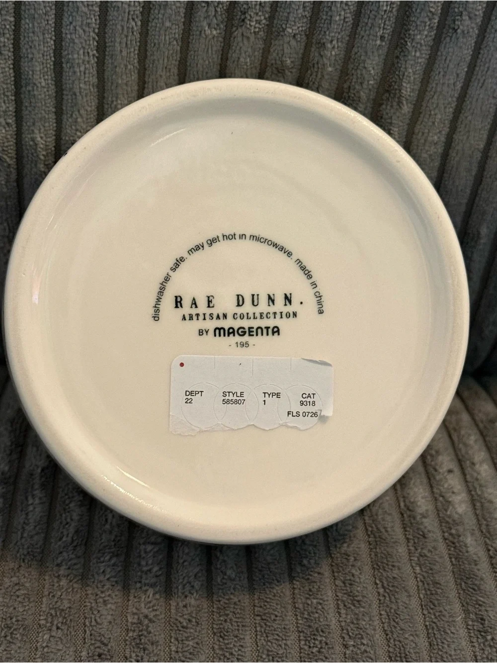 Rae Dunn White Ceramic Cat 🐈‍⬛ Bowl w/ Halloween Pattern ‘Trick Or Treat’ NWT